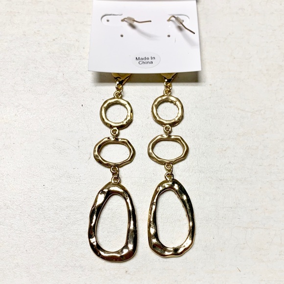 Neiman Marcus Drop Earrings - Gold/Crystal - Picture 2 of 5